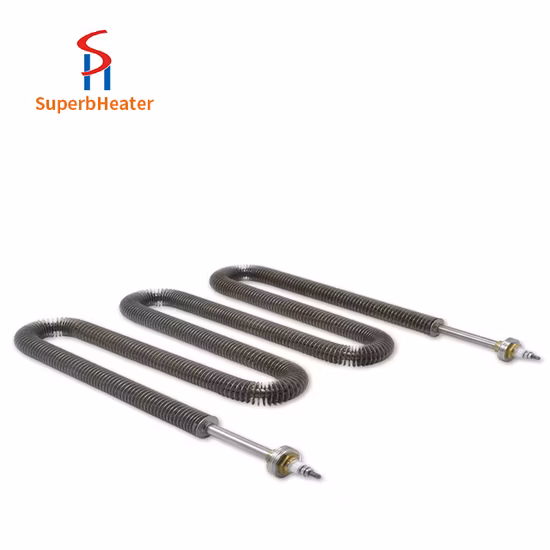 I/U/W 形状電気エアダクトストリップフィン付き管状ヒーター